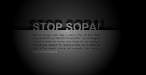 SOPA - Zachstronaut protests