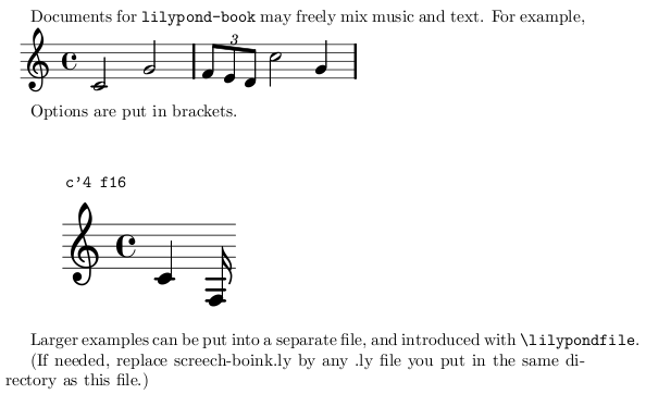 lilypond examples