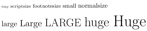 Latex Text Sizes Small