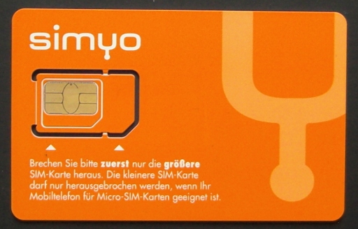 Simyo Kombi SIM (Mini and Micro SIM)