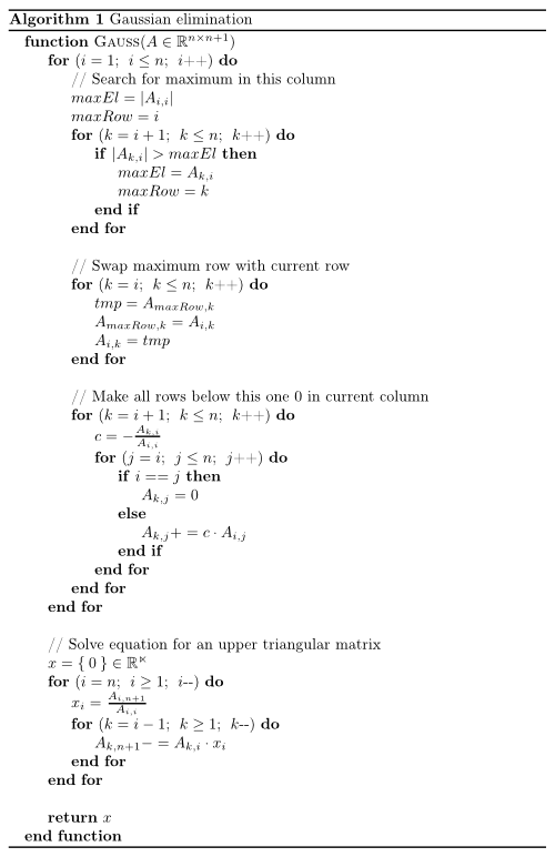 Solving Linear Equations With Gaussian Elimination Martin Thoma