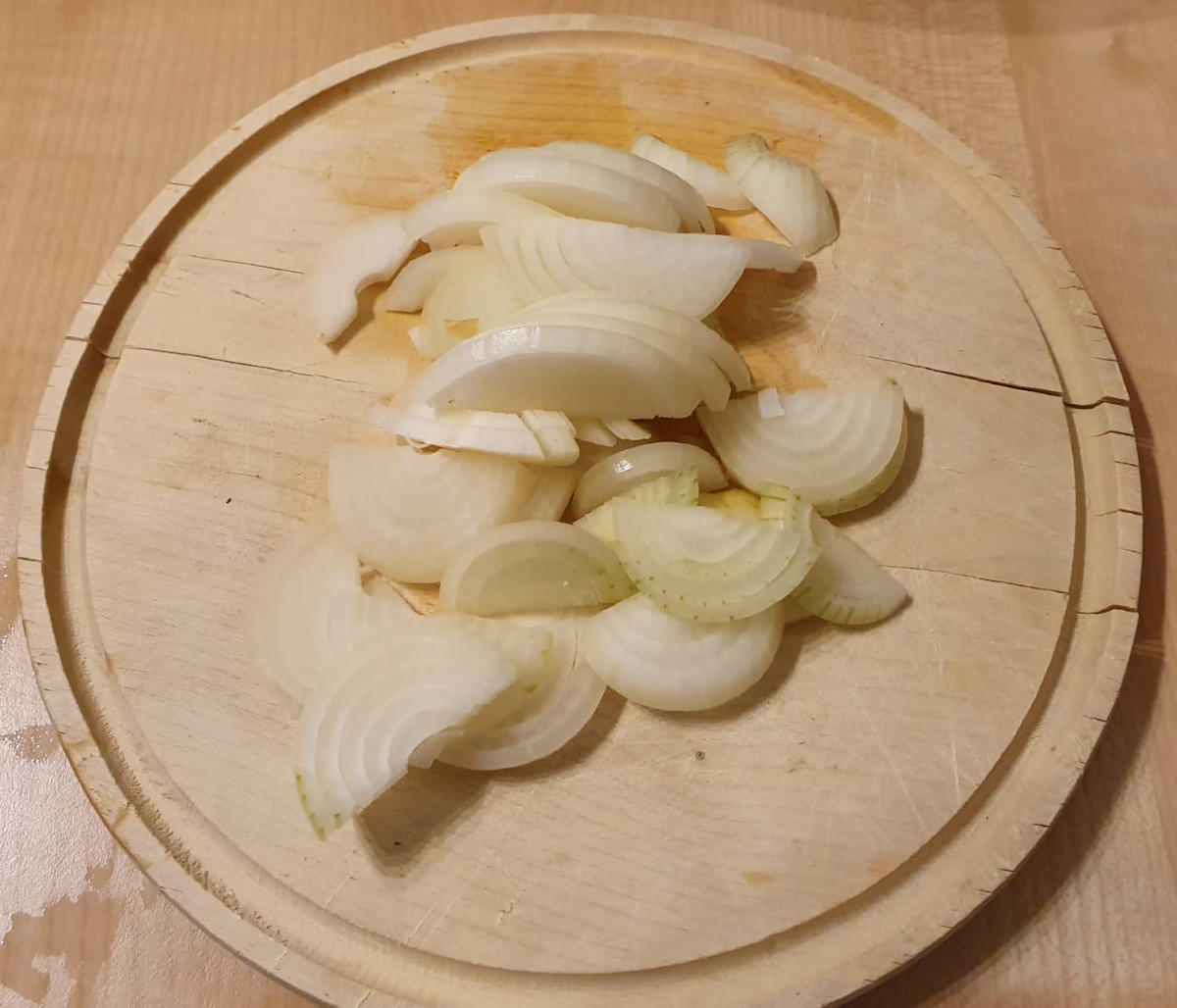 Cut onions