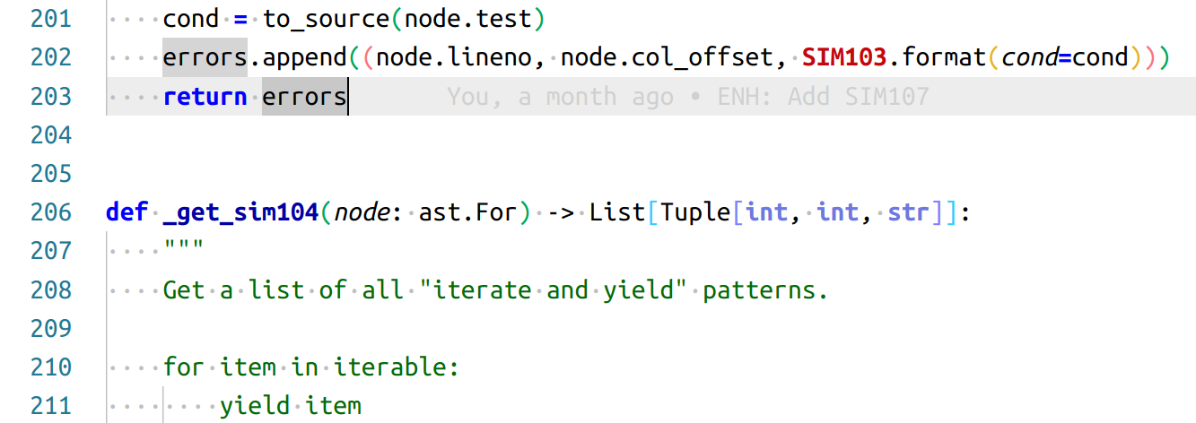 Do you notice the gray text? That is the name of the editor (me), when the edit was done and the first line of the commit message. Screenshot was taken by the author