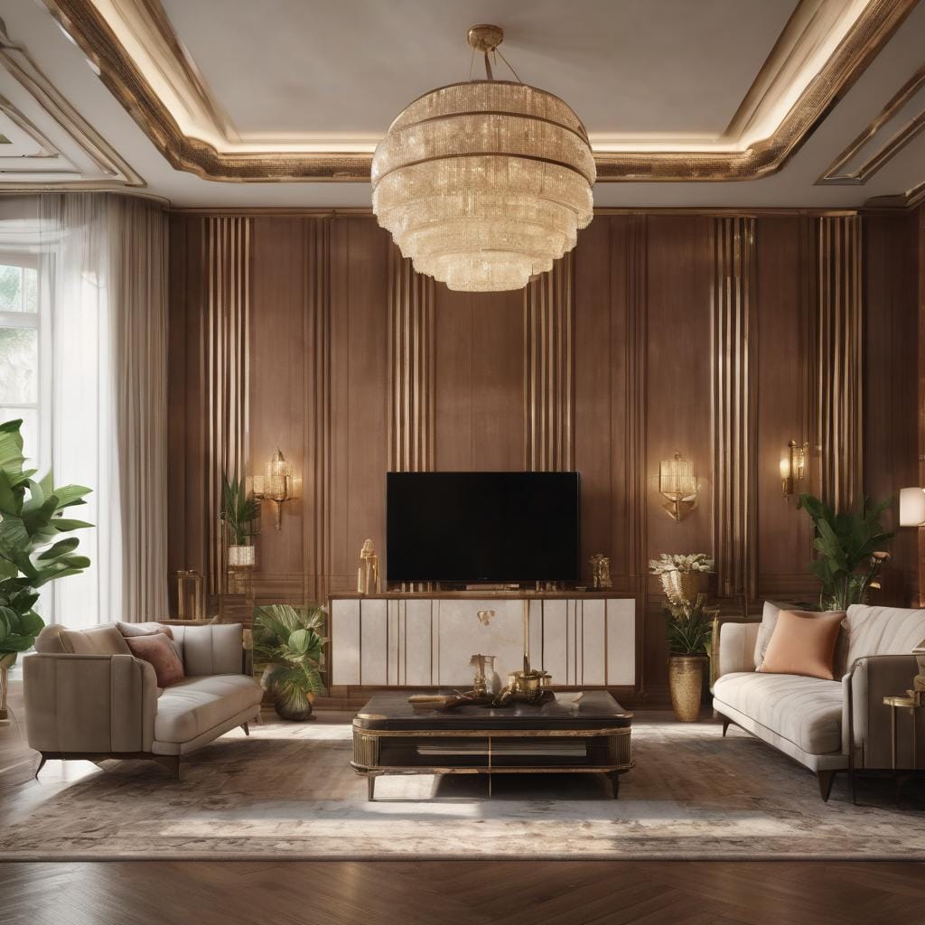 Art-deco style living room