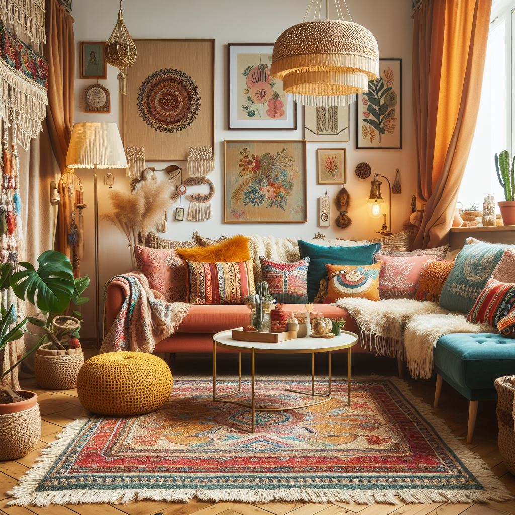 Bohemian-style living room