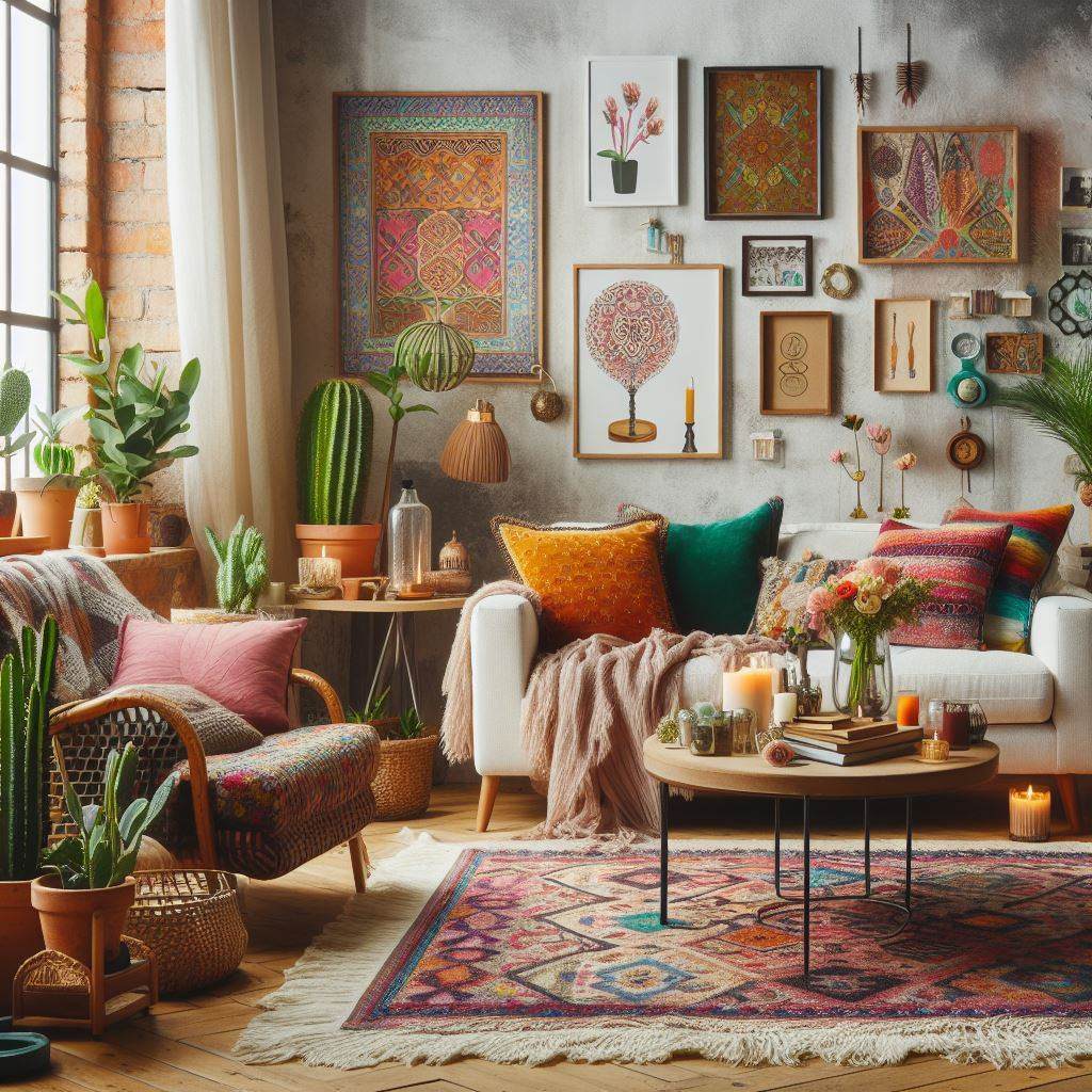 Eclectic style living room