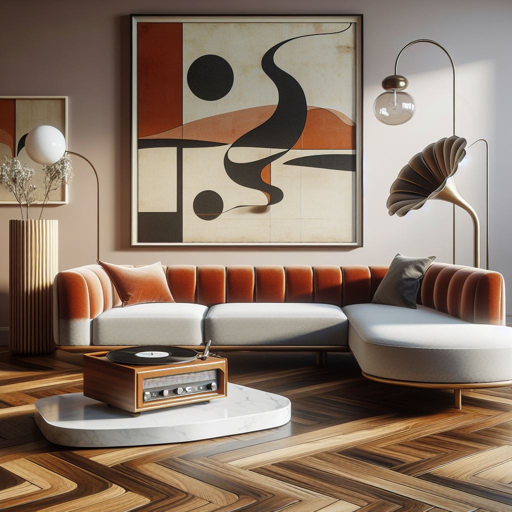 Mid-century style living room